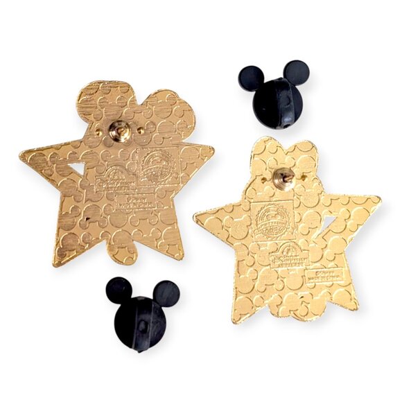 Minnie Mouse and Donald Duck Disney Pins: Best Friends Pink and Purple Stars - Picture 4 of 4